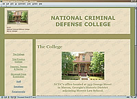 National Criminal Defense College - NCDC - clip of website image